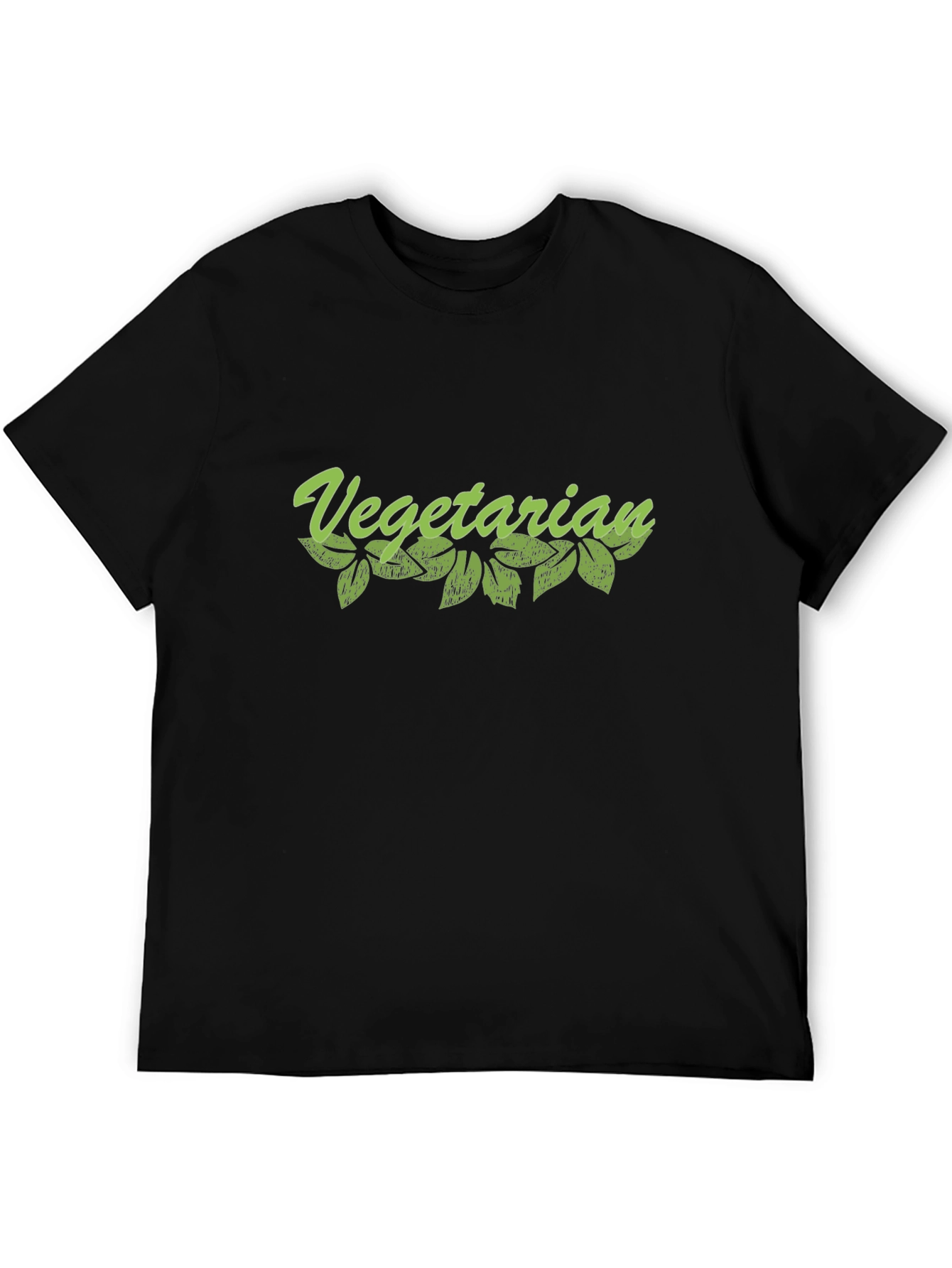 Vegetarian Graphic Tee - Black Cotton T-Shirt