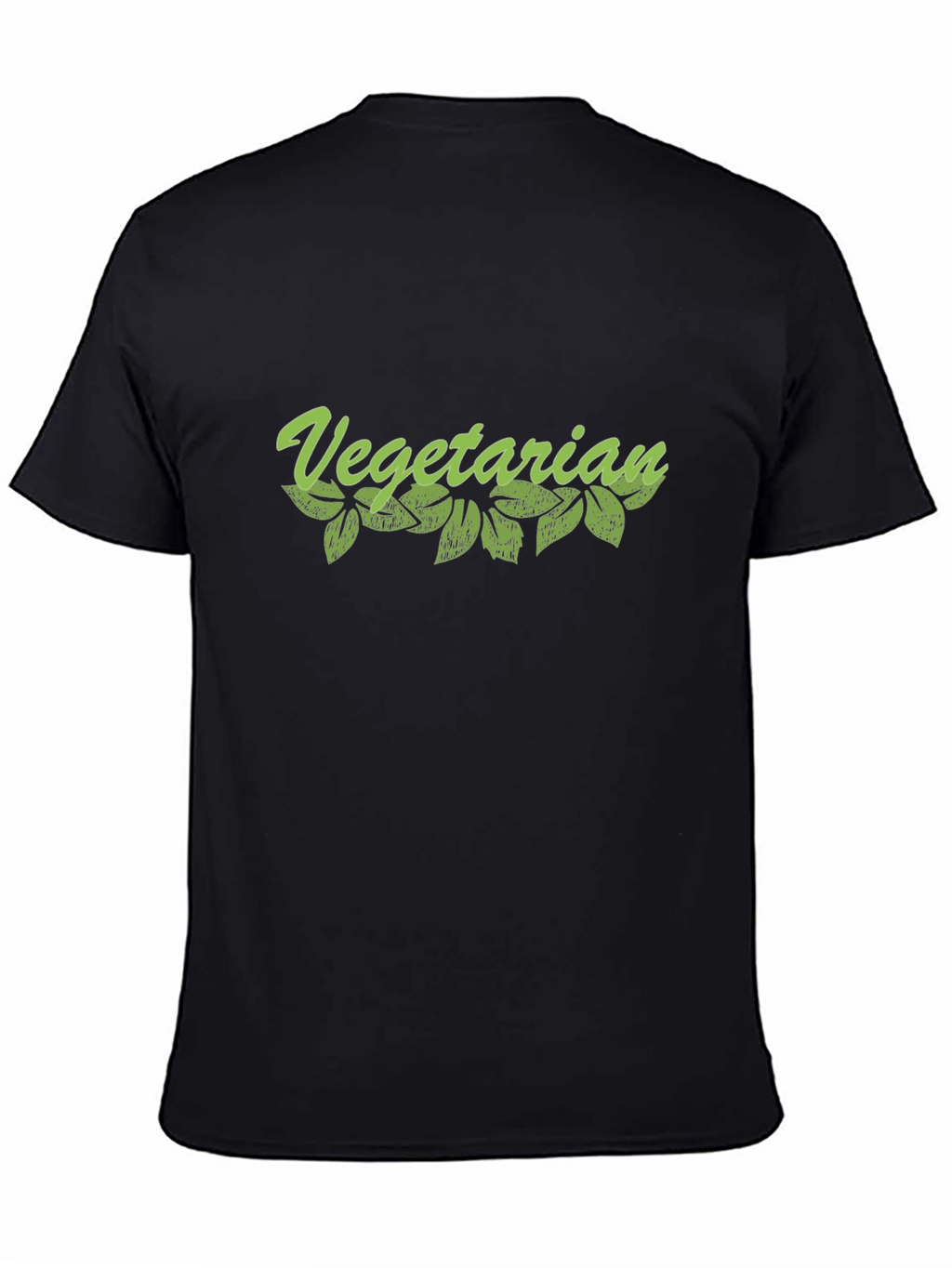 Vegetarian Graphic Tee - Black Cotton T-Shirt
