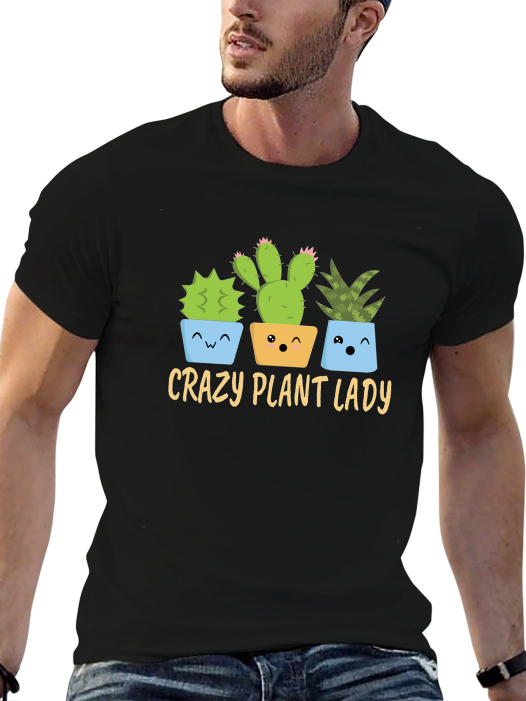 Crazy Plant Lady T-Shirt - Succulent Design