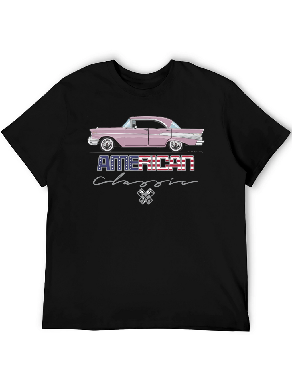American Classic Car Graphic T-Shirt