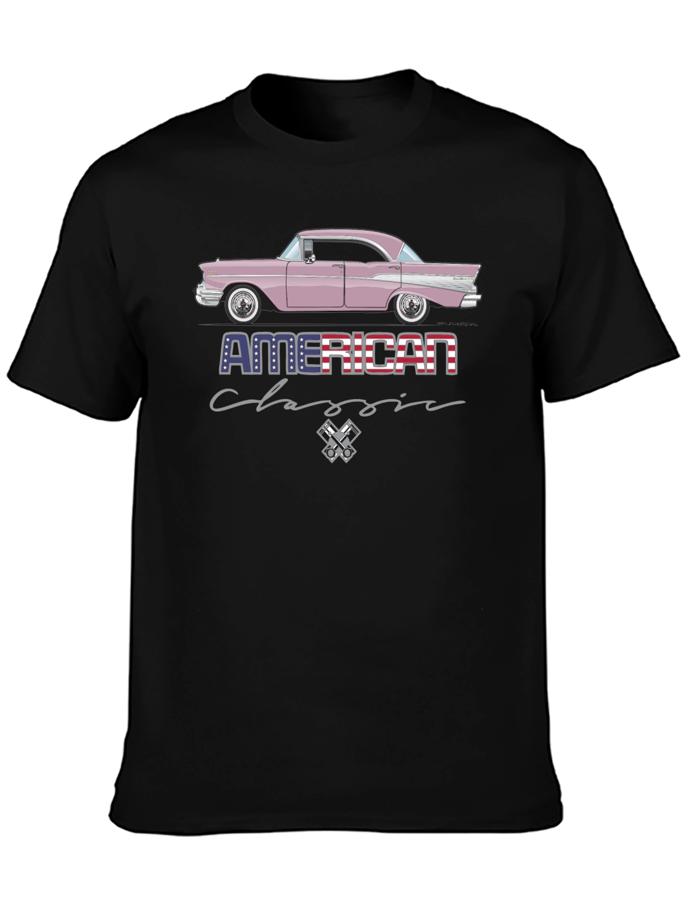 American Classic Car Graphic T-Shirt