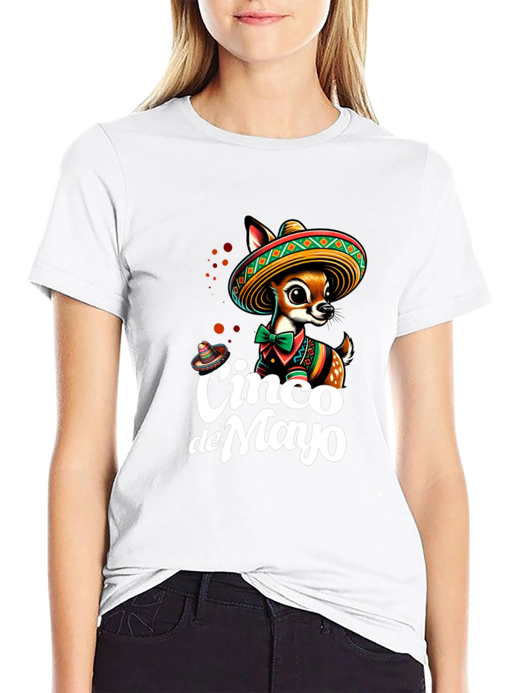 Cinco de Mayo Deer T-Shirt - Black