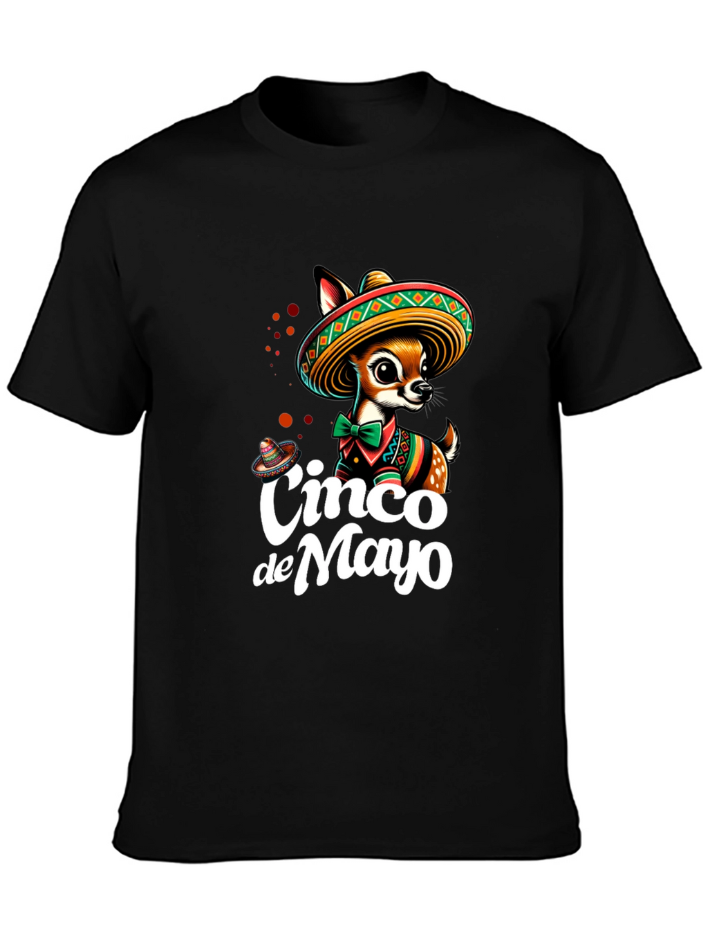 Cinco de Mayo Deer T-Shirt - Black