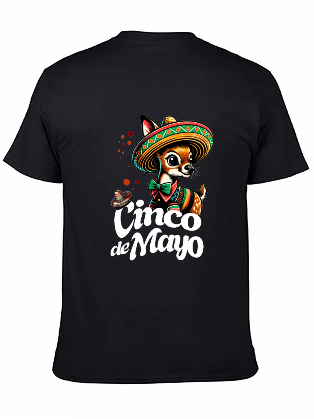 Cinco de Mayo Deer T-Shirt - Black