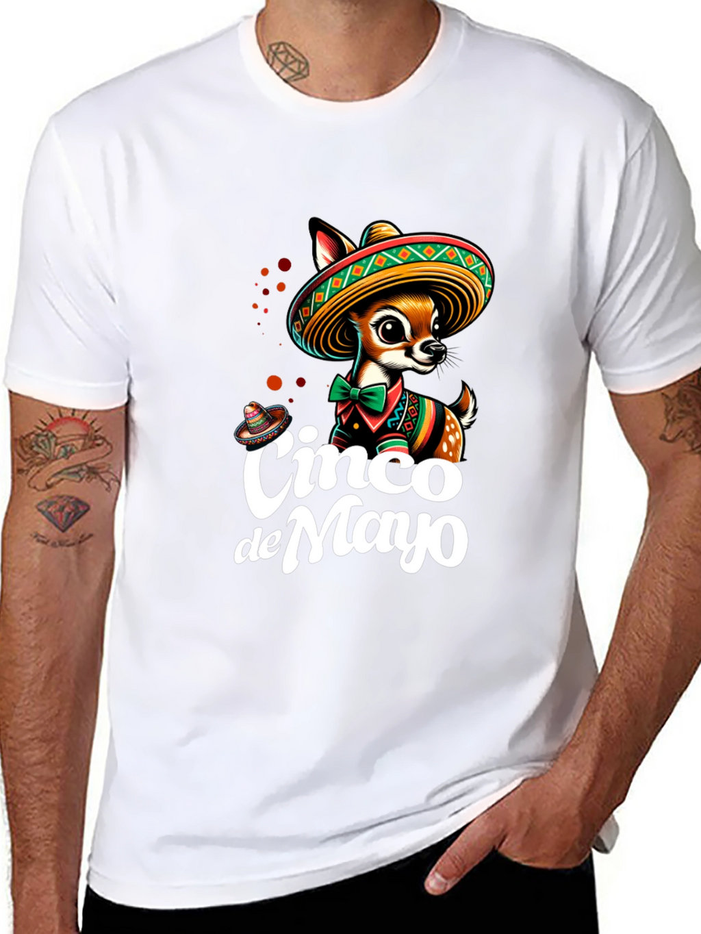 Cinco de Mayo Deer T-Shirt - Black