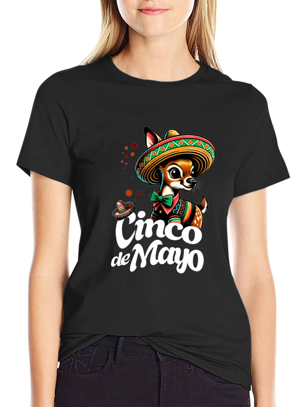 Cinco de Mayo Deer T-Shirt - Black