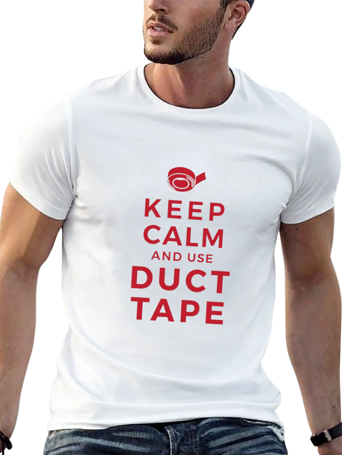 Keep Calm Duct Tape T-Shirt - Funny Repair Shirt