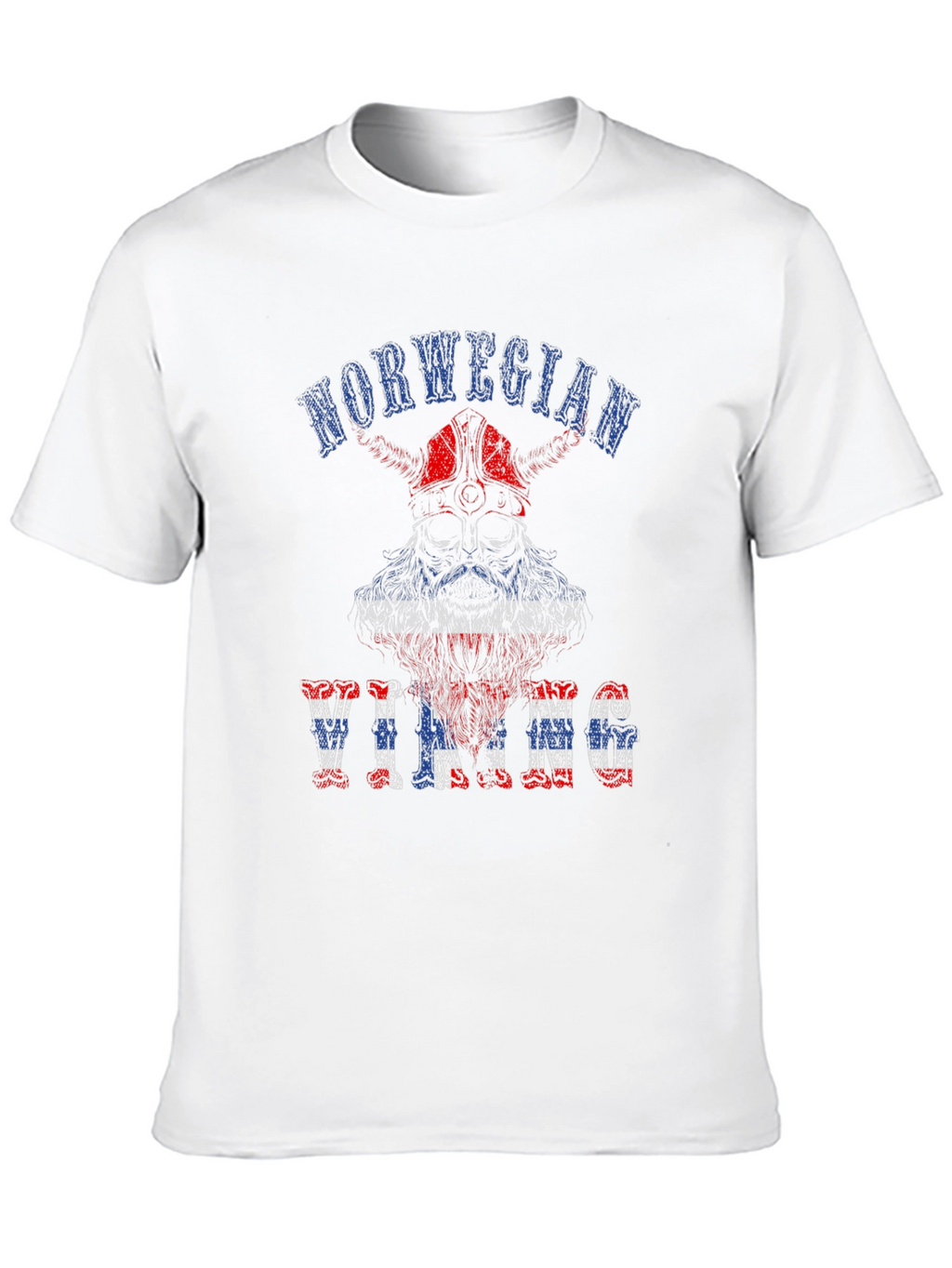 Norwegian Viking Graphic Print Black T-Shirt