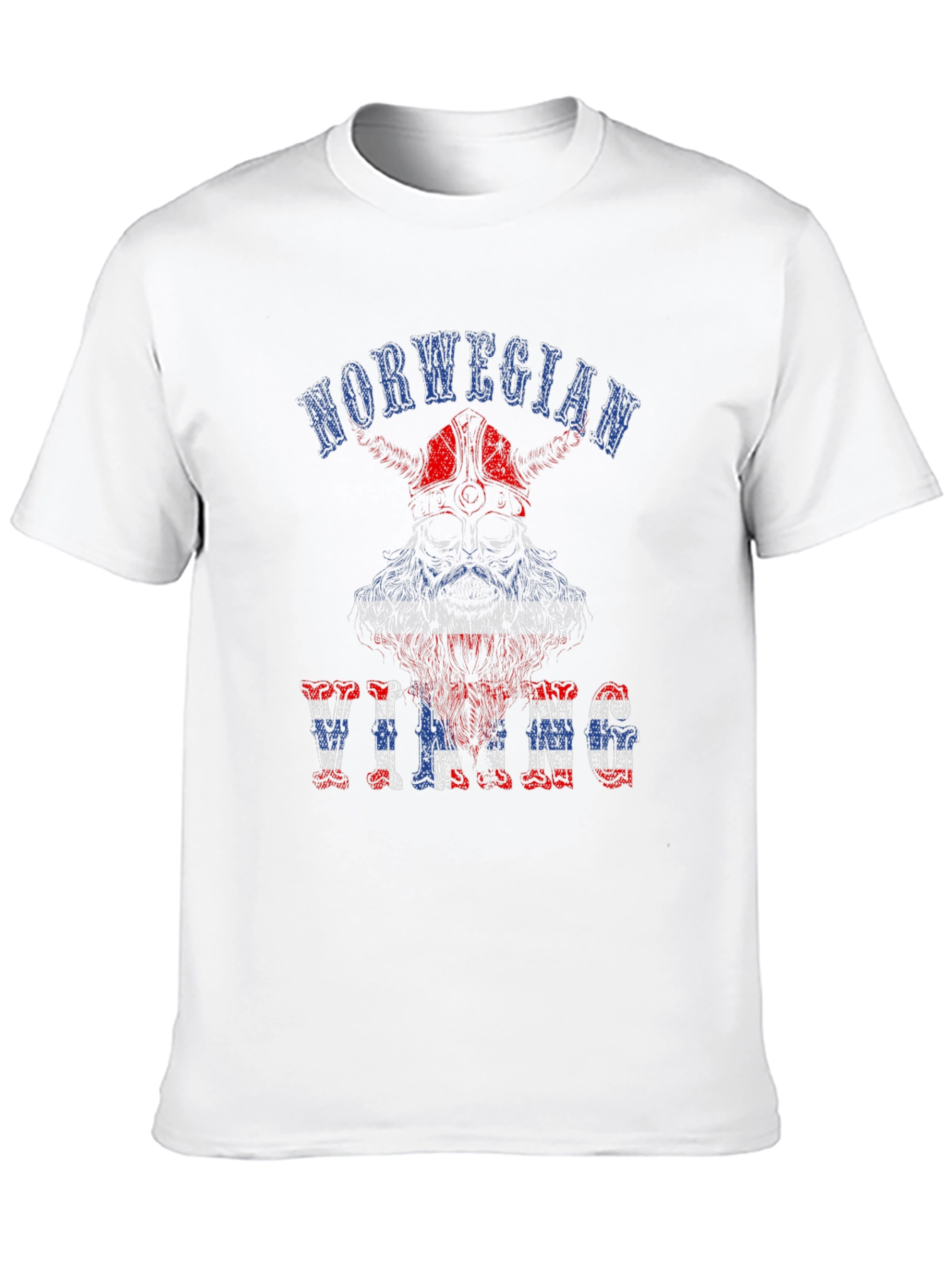 Norwegian Viking Graphic Print Black T-Shirt