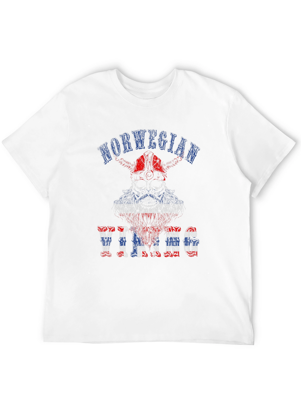 Norwegian Viking Graphic Print Black T-Shirt