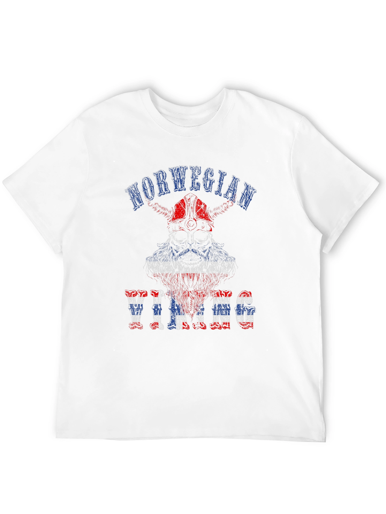 Norwegian Viking Graphic Print Black T-Shirt