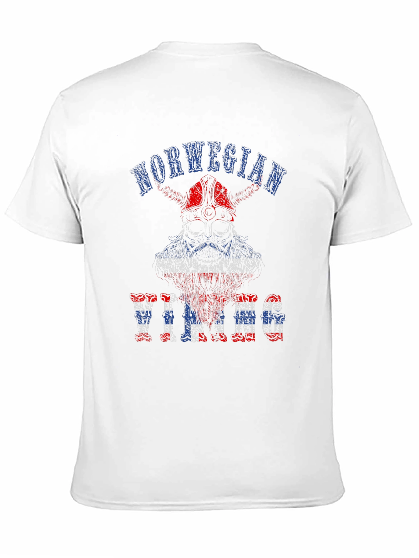 Norwegian Viking Graphic Print Black T-Shirt