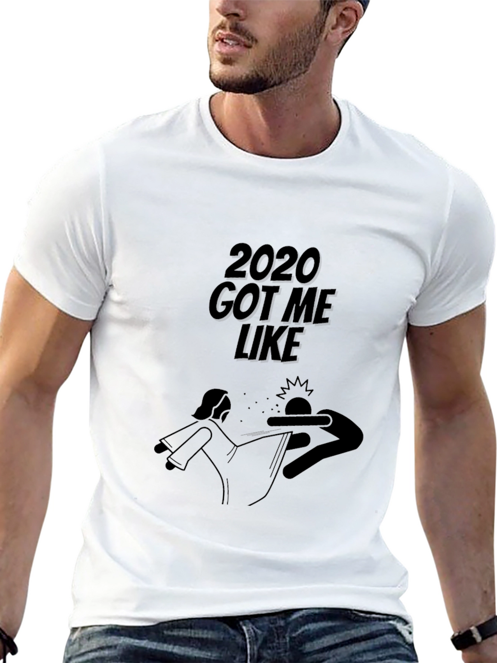 2020 Got Me Like Black Graphic Tee
