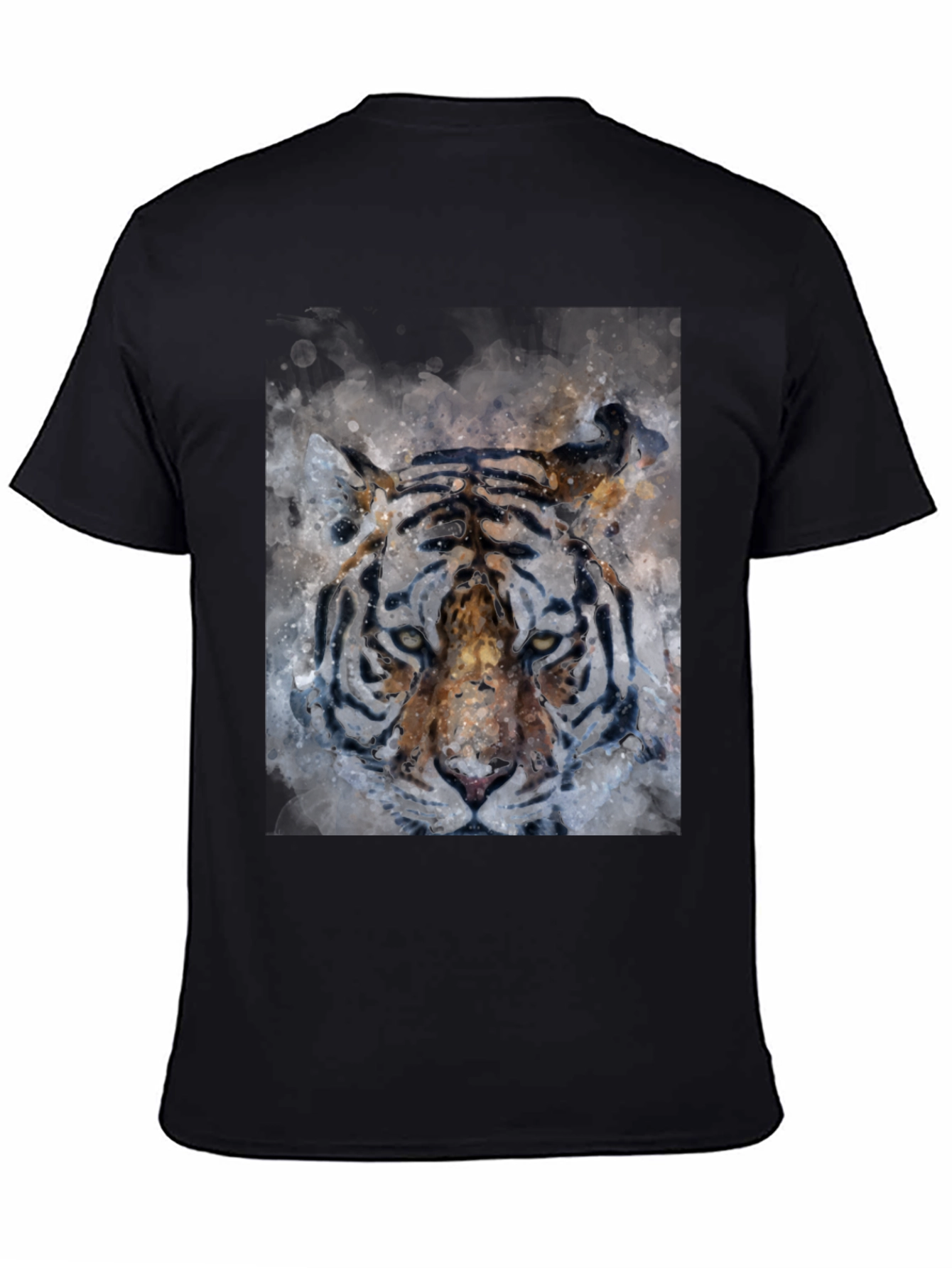 Tiger Watercolor Graphic Tee - Cool Animal Print Shirt