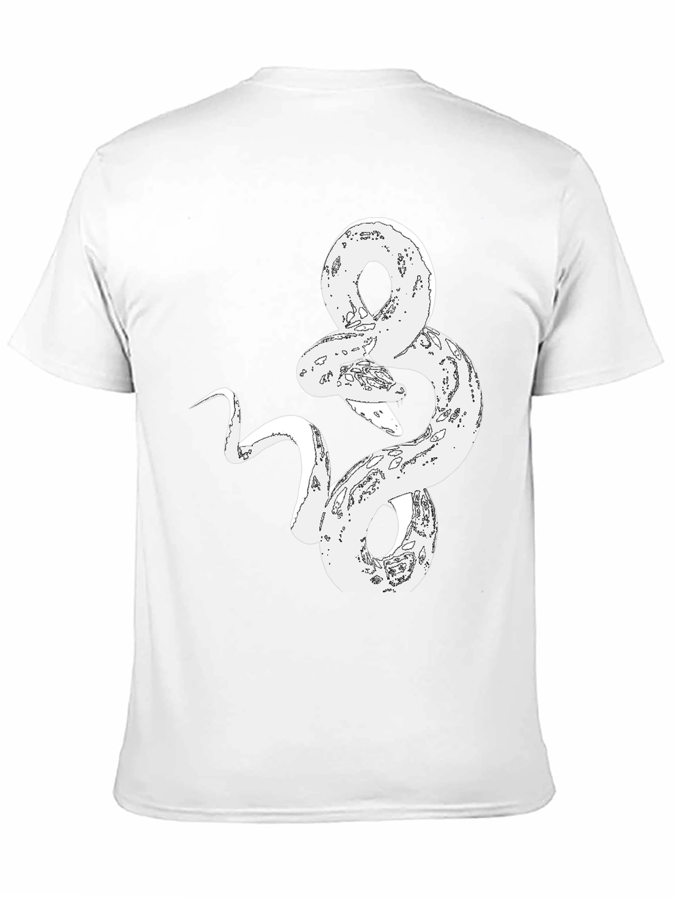 Snake Graphic Print Tee - Stylish Black T-Shirt