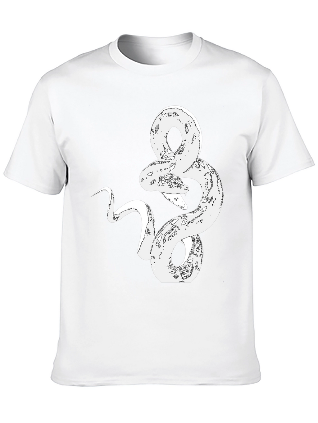 Snake Graphic Print Tee - Stylish Black T-Shirt