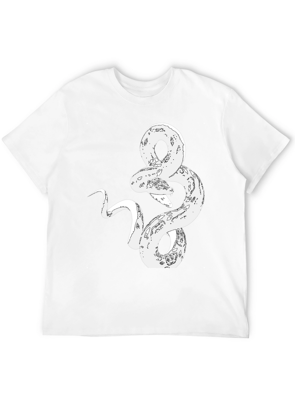 Snake Graphic Print Tee - Stylish Black T-Shirt