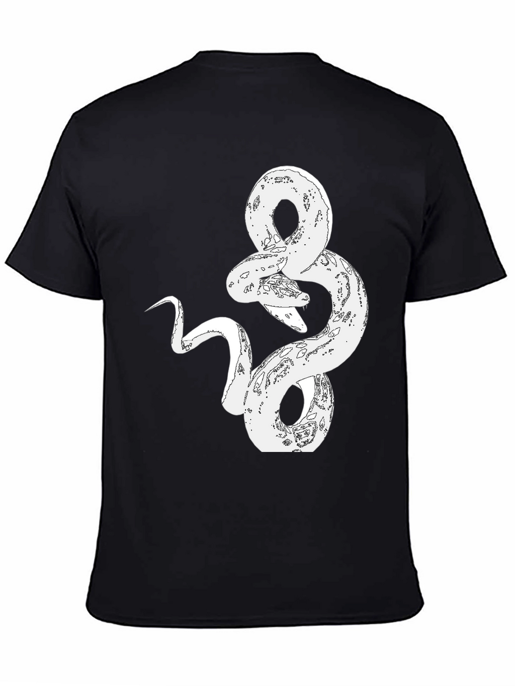 Snake Graphic Print Tee - Stylish Black T-Shirt