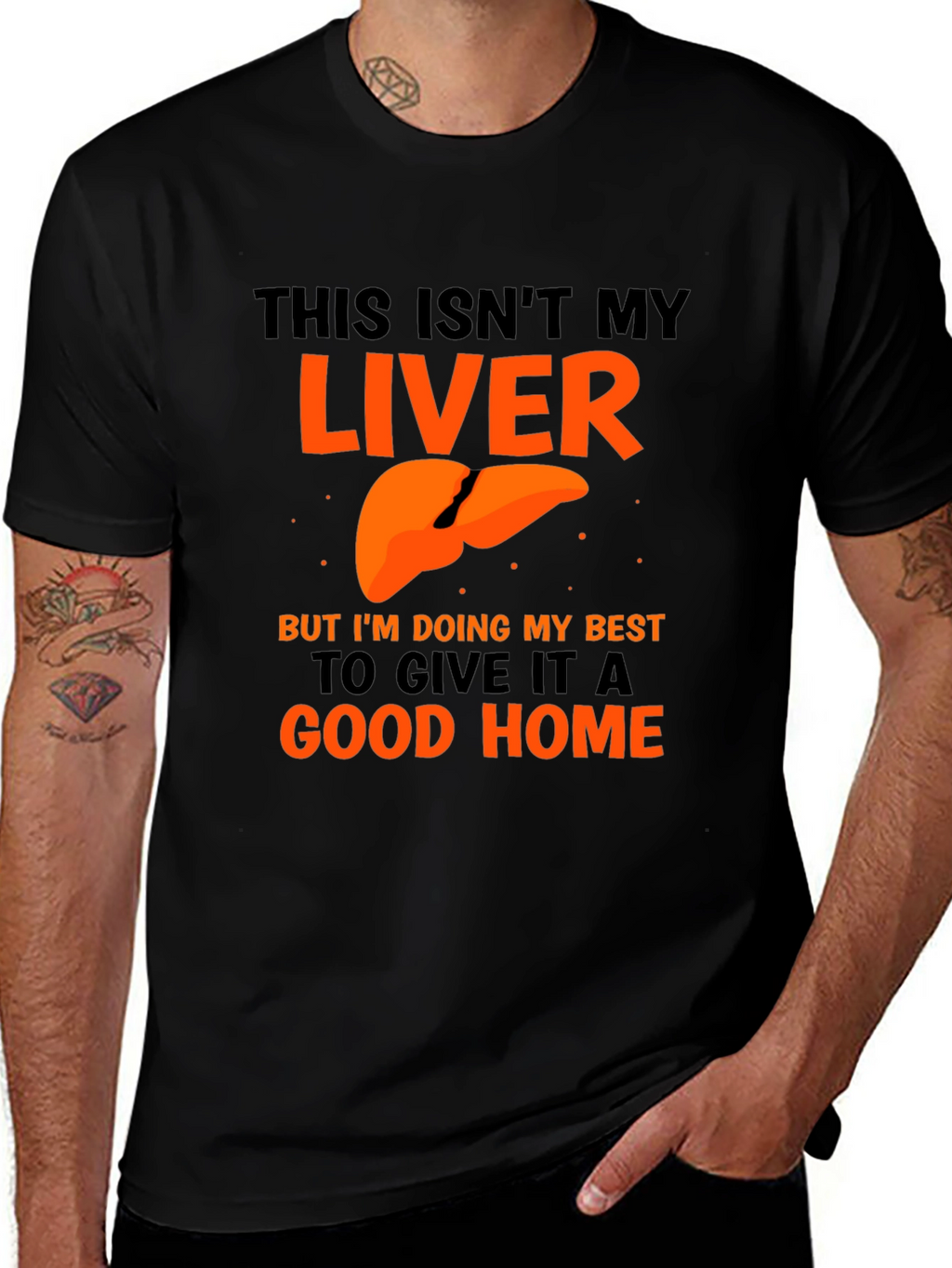 Funny Liver Humor Graphic T-Shirt - Good Home
