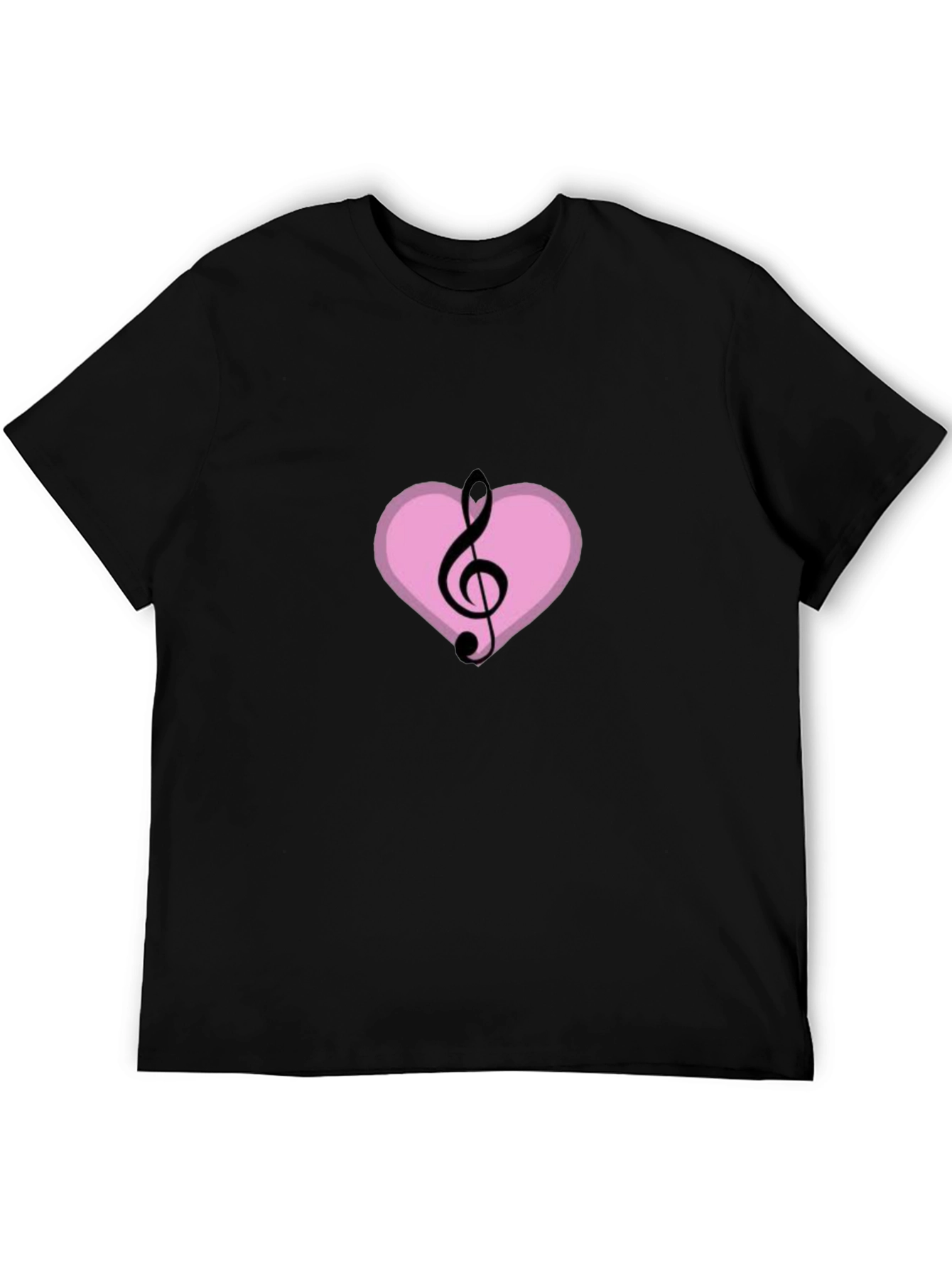 Musical Heart T-Shirt - Black Graphic Tee
