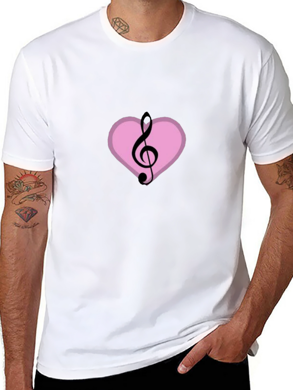 Musical Heart T-Shirt - Black Graphic Tee