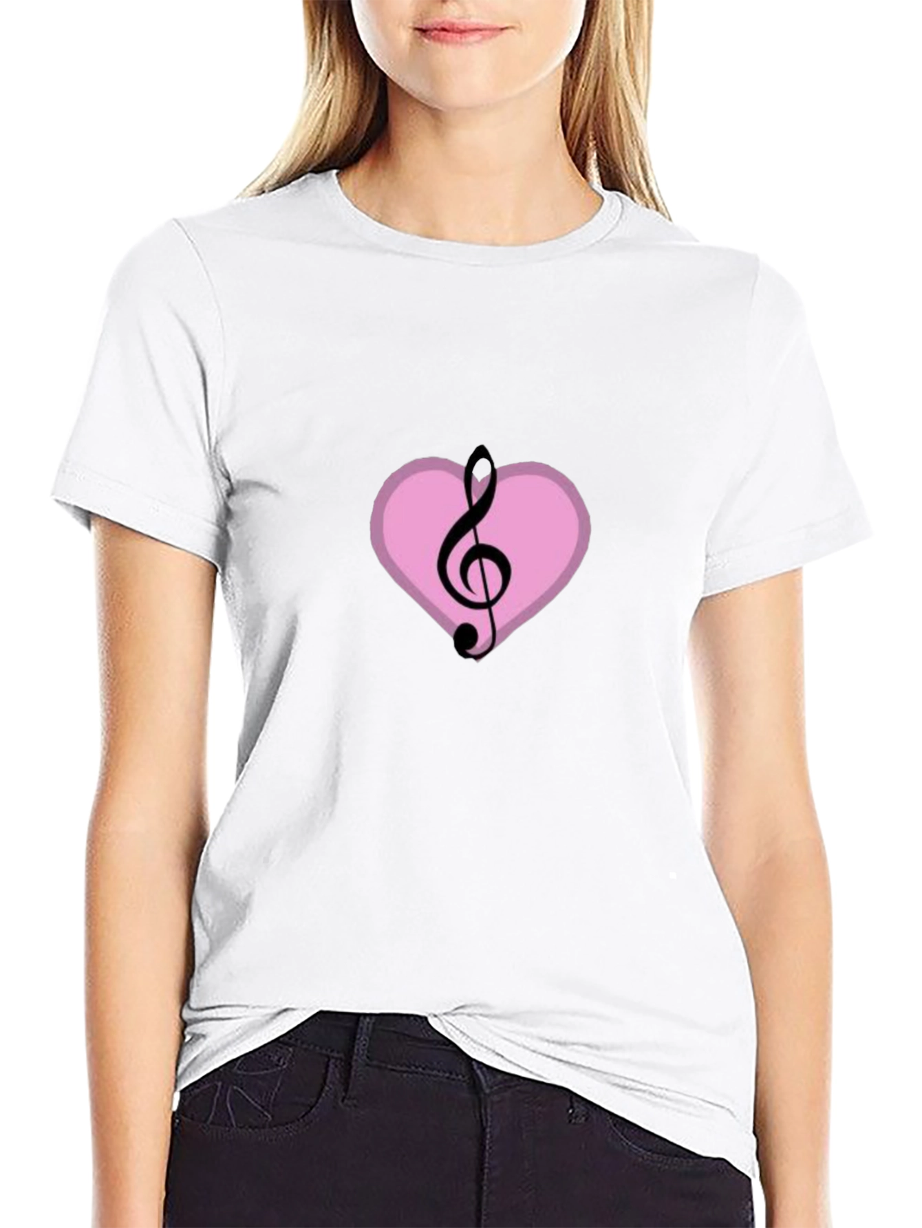 Musical Heart T-Shirt - Black Graphic Tee