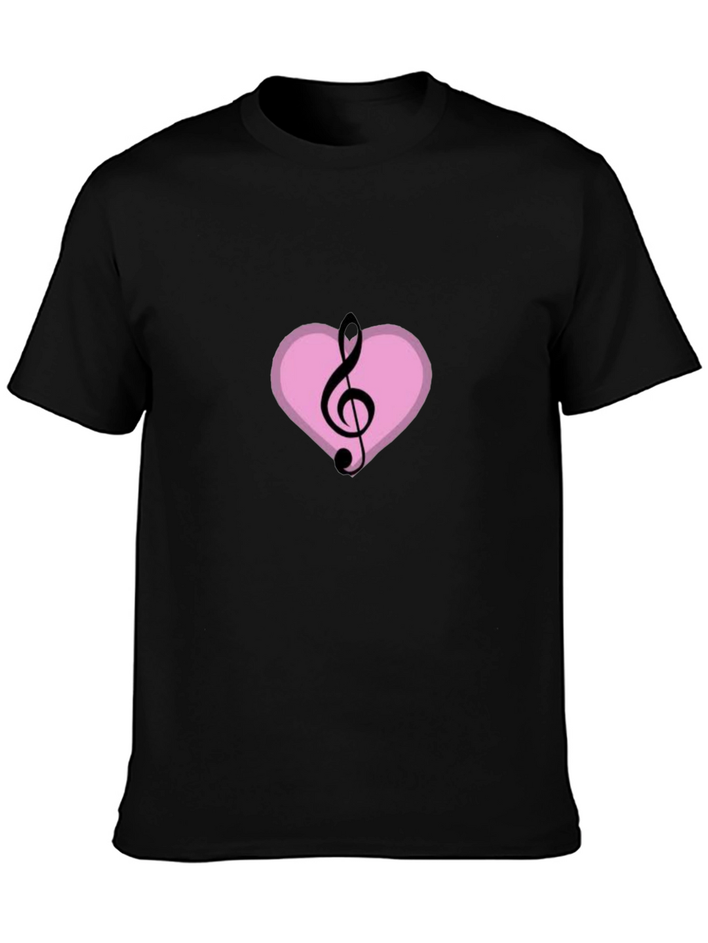 Musical Heart T-Shirt - Black Graphic Tee