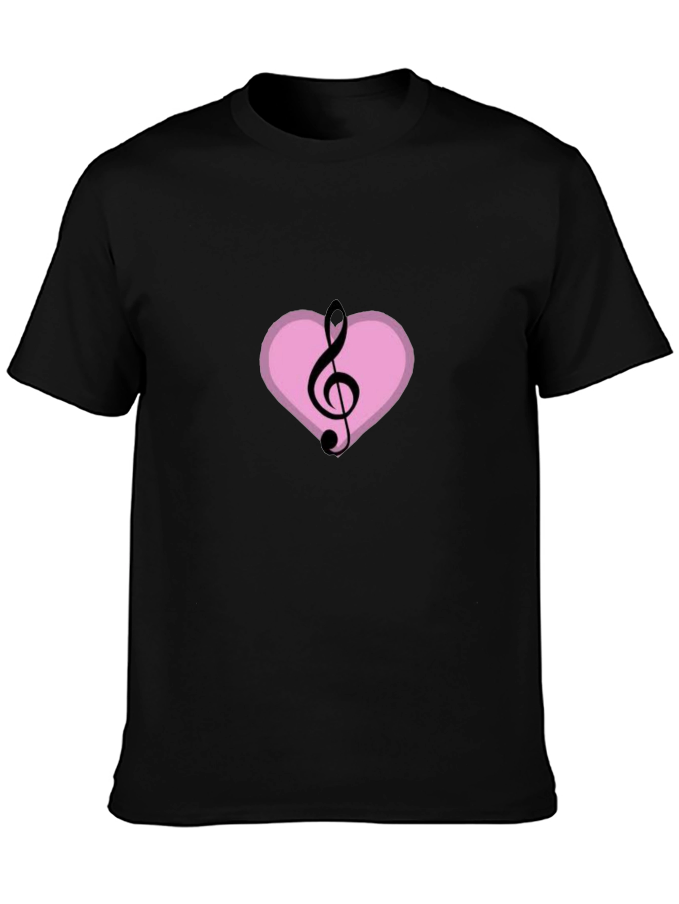 Musical Heart T-Shirt - Black Graphic Tee