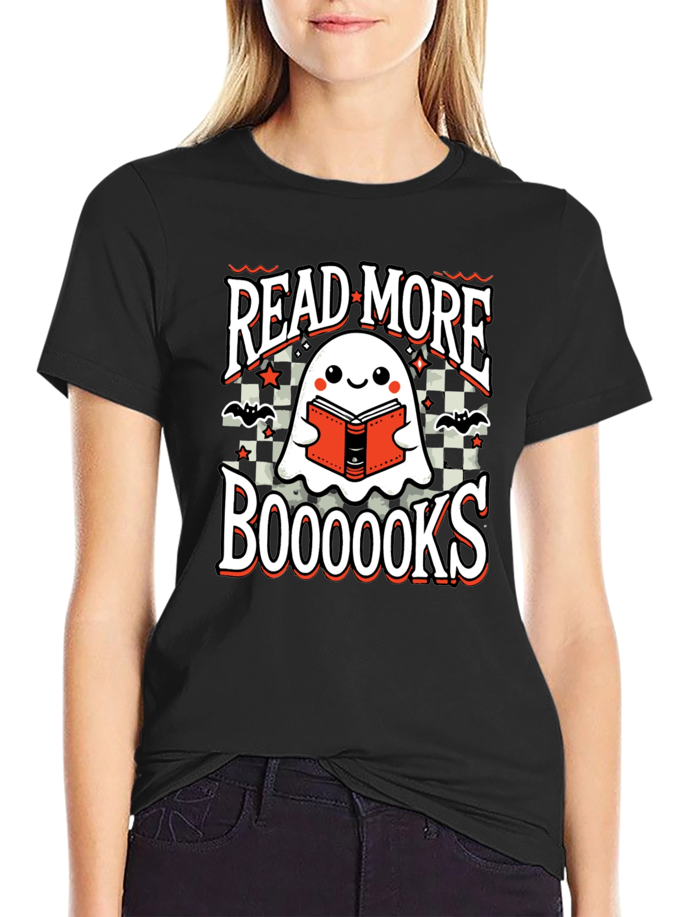 Read More Booooks T-Shirt - Halloween Ghost Book Lover Tee