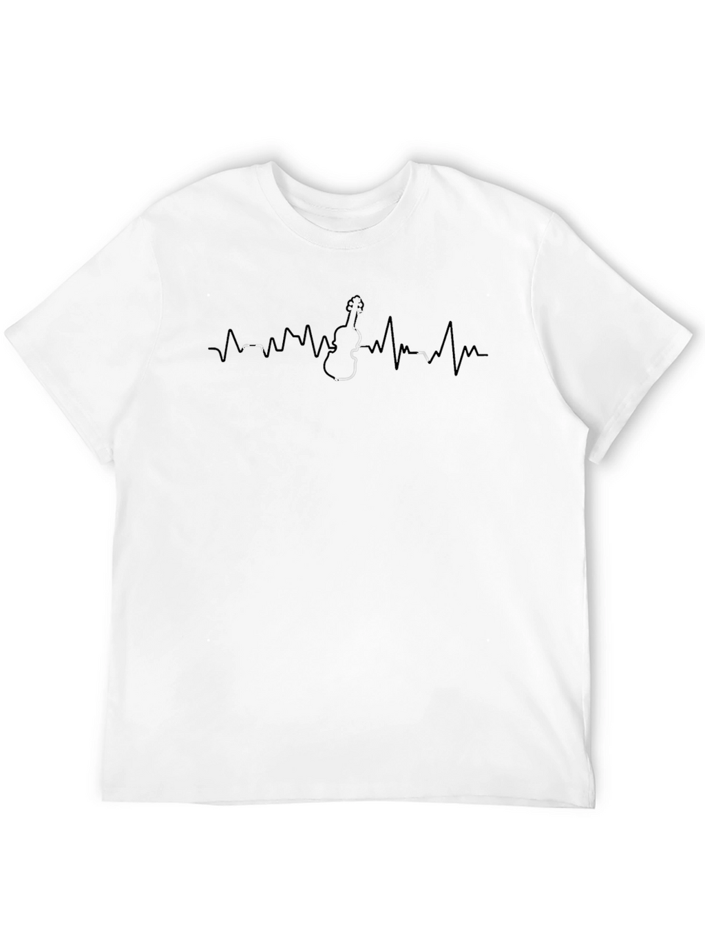 Heartbeat Violin Graphic Tee - Black