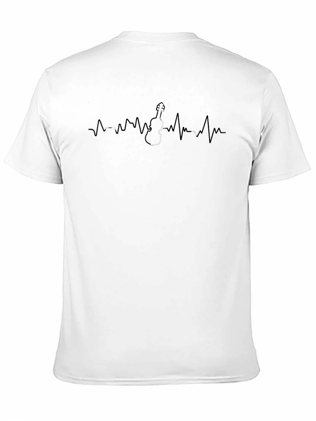 Heartbeat Violin Graphic Tee - Black
