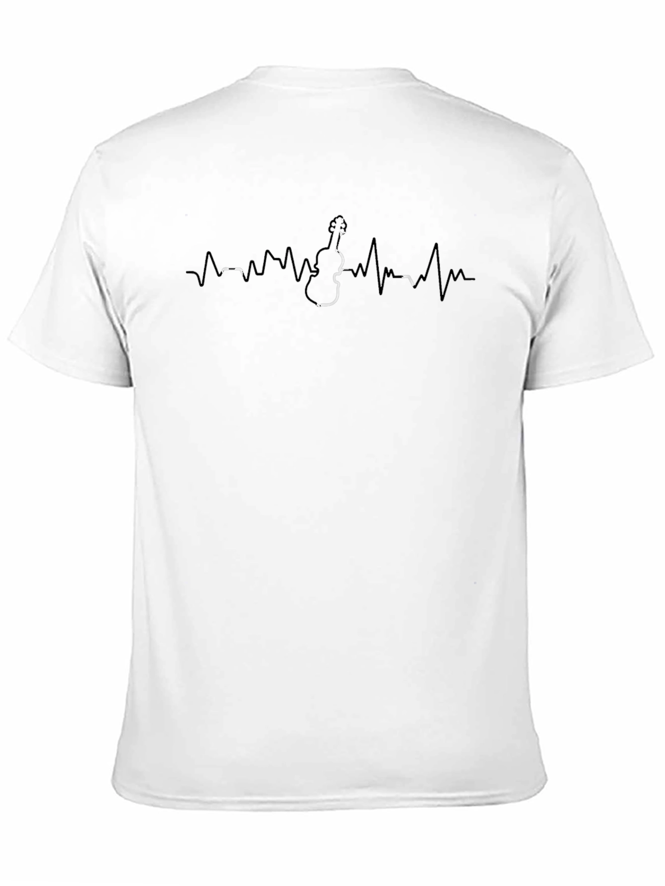 Heartbeat Violin Graphic Tee - Black