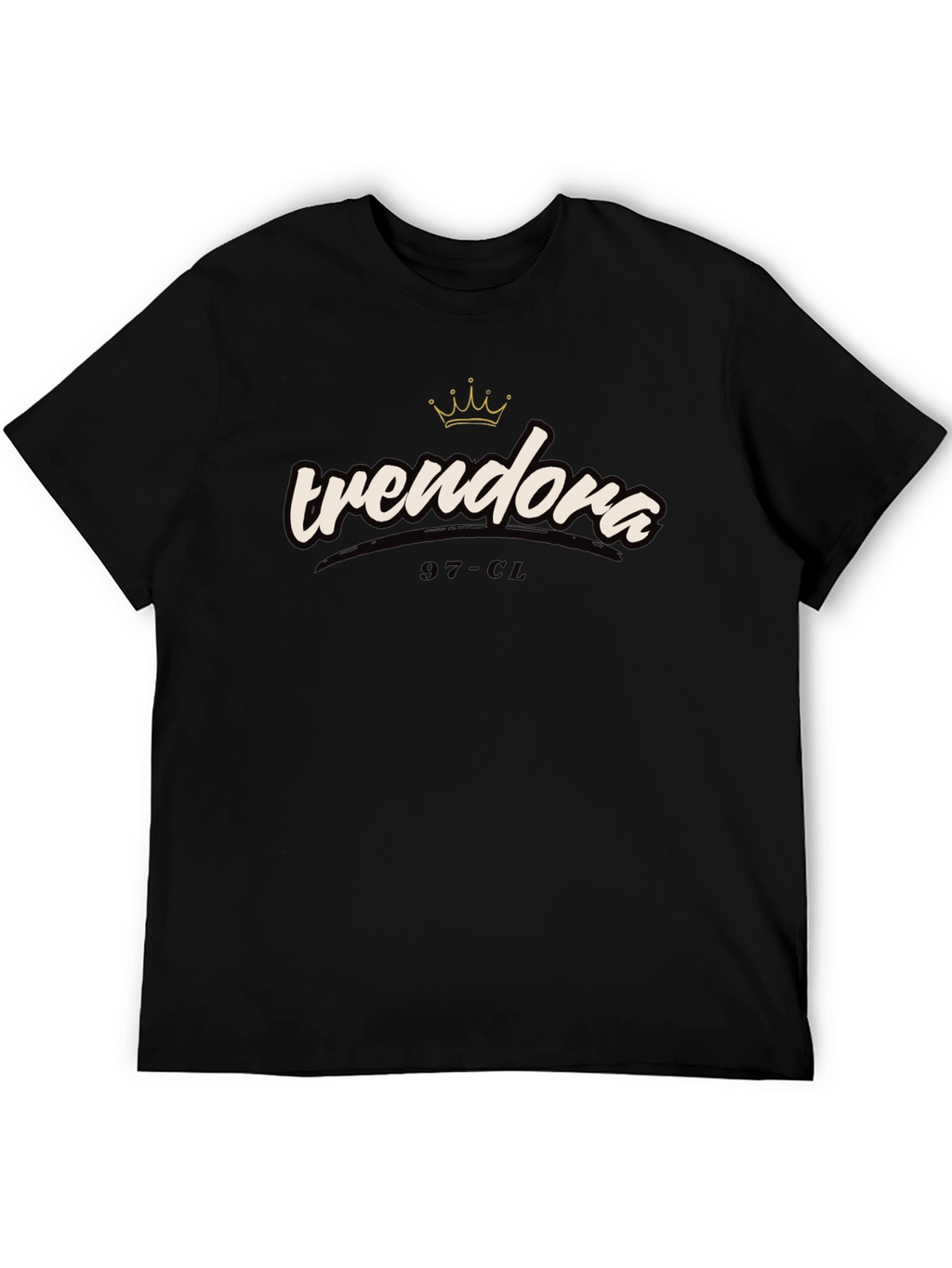 Trendora Black T-Shirt - Stylish Graphic Tee