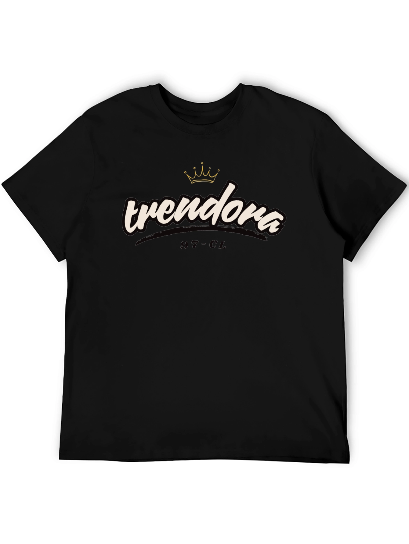 Trendora Black T-Shirt - Stylish Graphic Tee