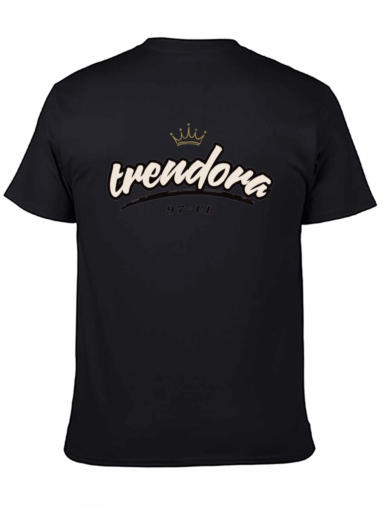 Trendora Black T-Shirt - Stylish Graphic Tee
