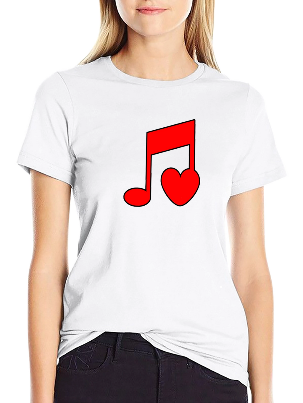 Musical Heartbeat Black T-Shirt