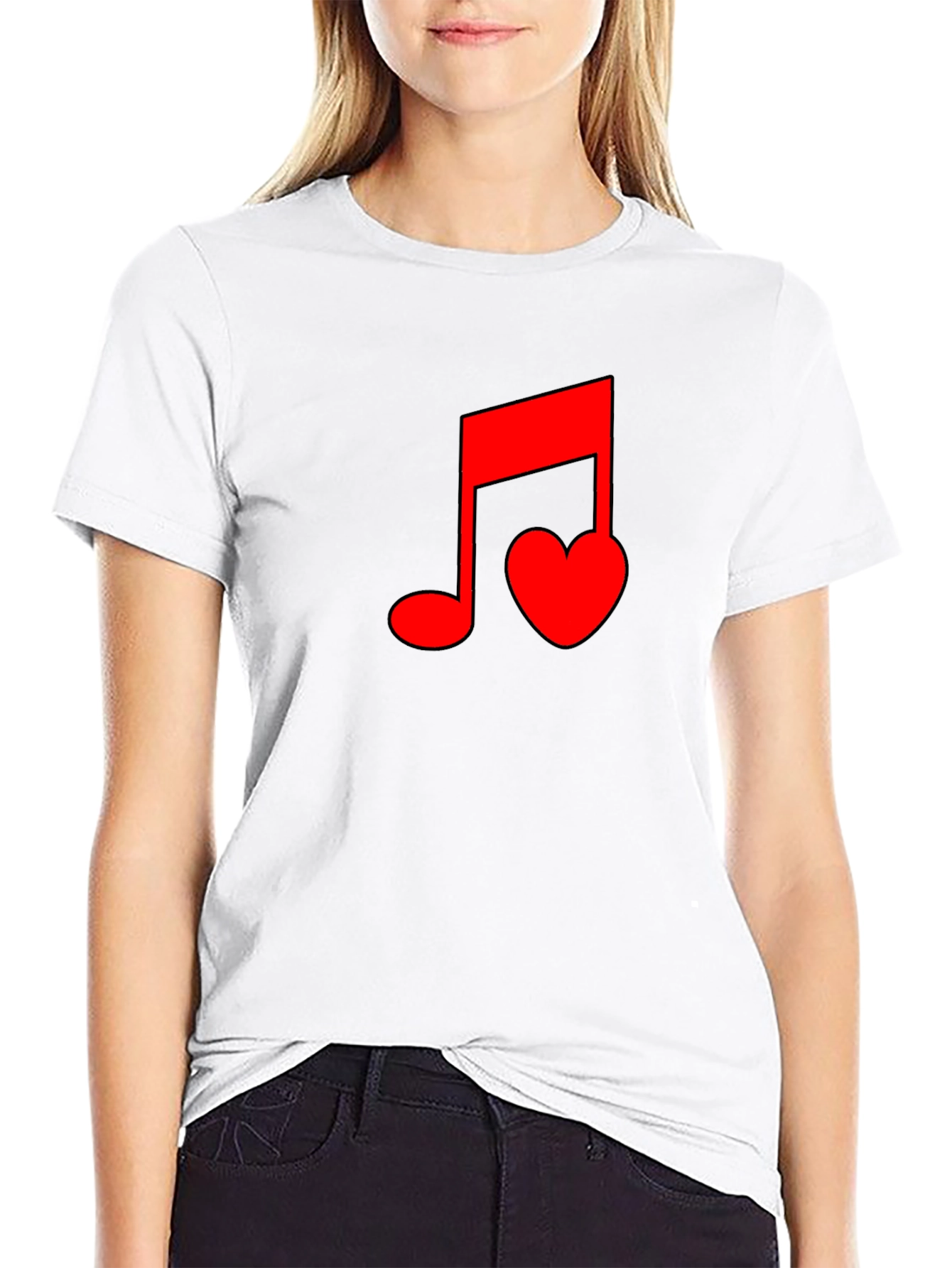 Musical Heartbeat Black T-Shirt