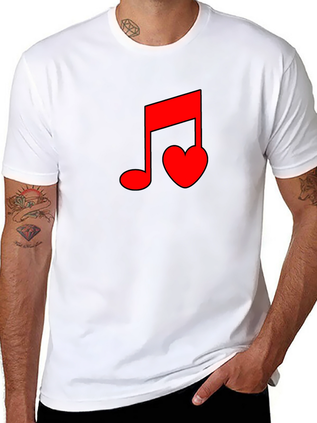 Musical Heartbeat Black T-Shirt