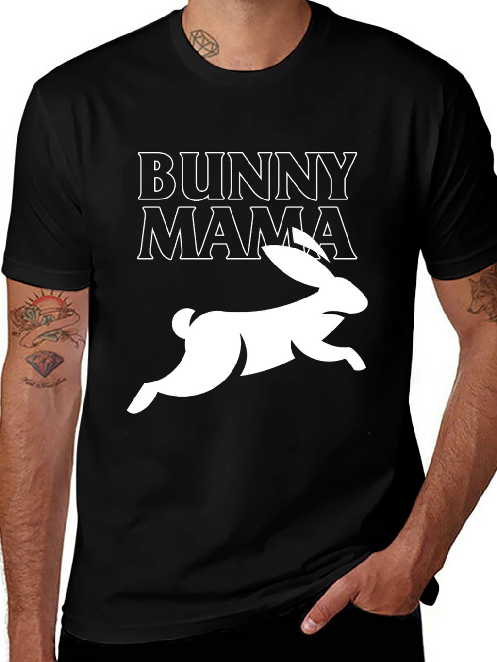 Bunny Mama Graphic T-Shirt - Easter Spring Cute
