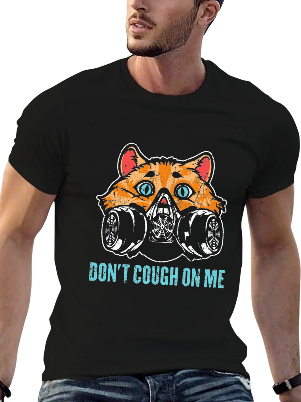 Dont Cough On Me Cat Mask T-Shirt