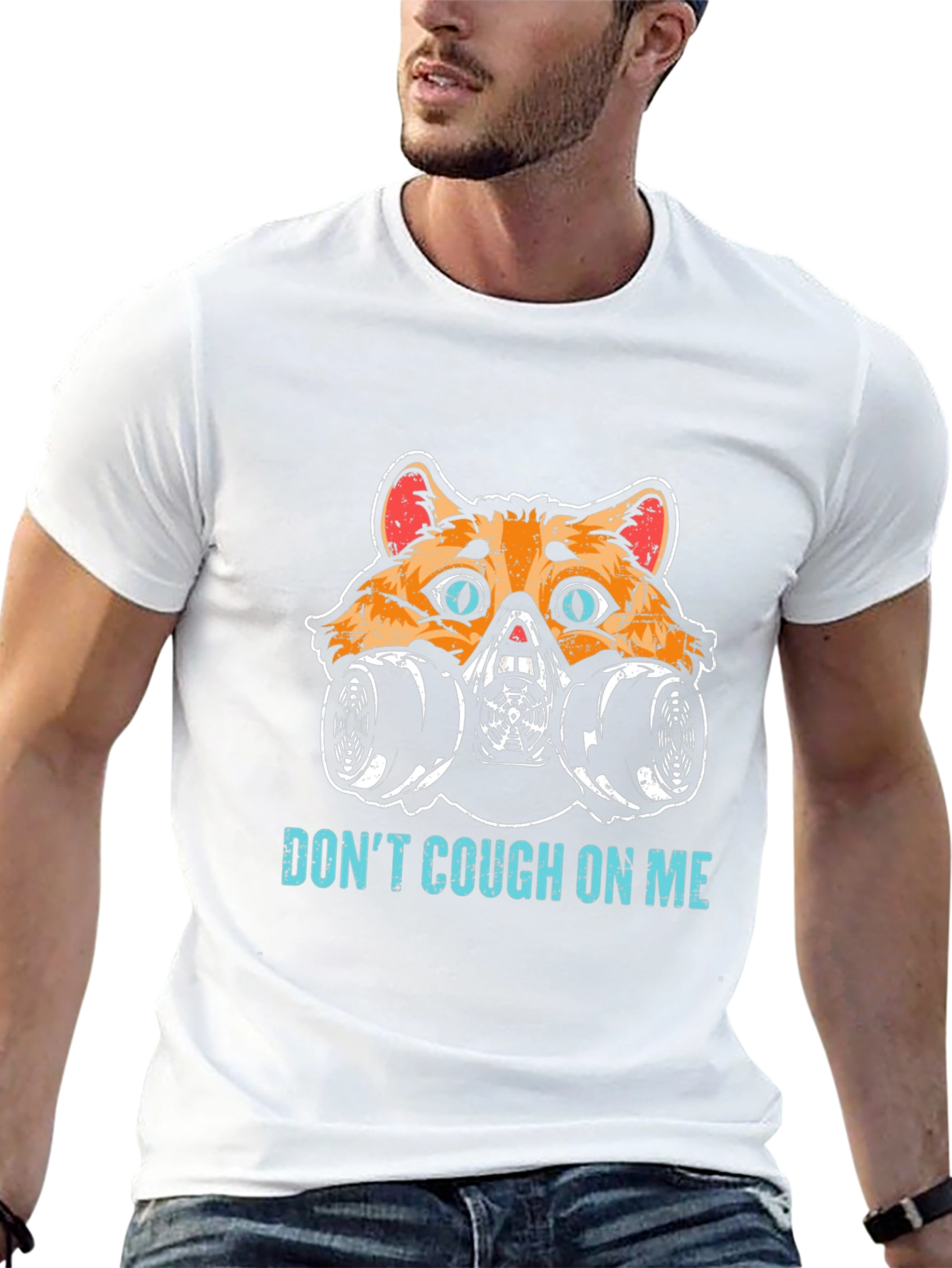 Dont Cough On Me Cat Mask T-Shirt