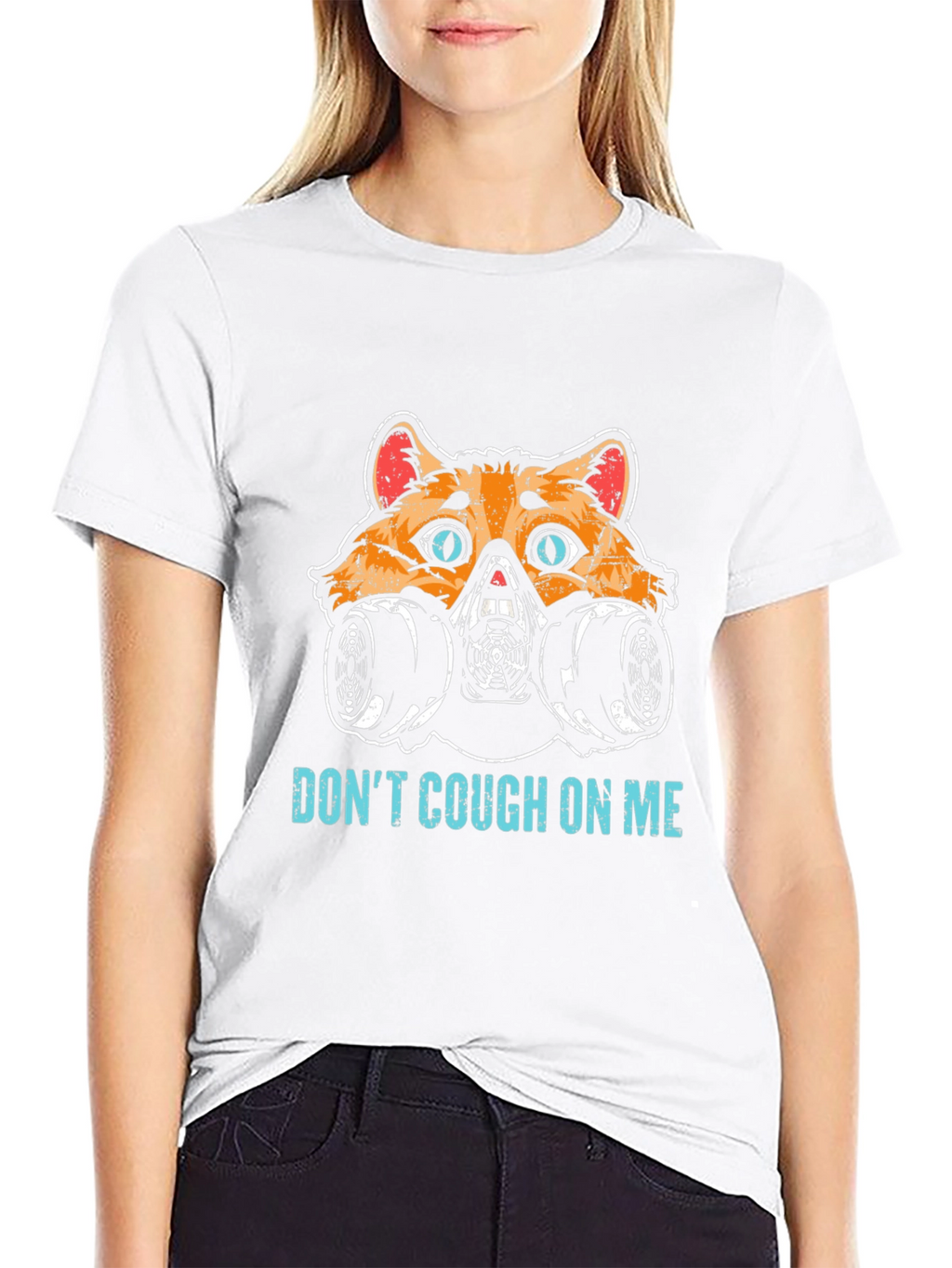 Dont Cough On Me Cat Mask T-Shirt