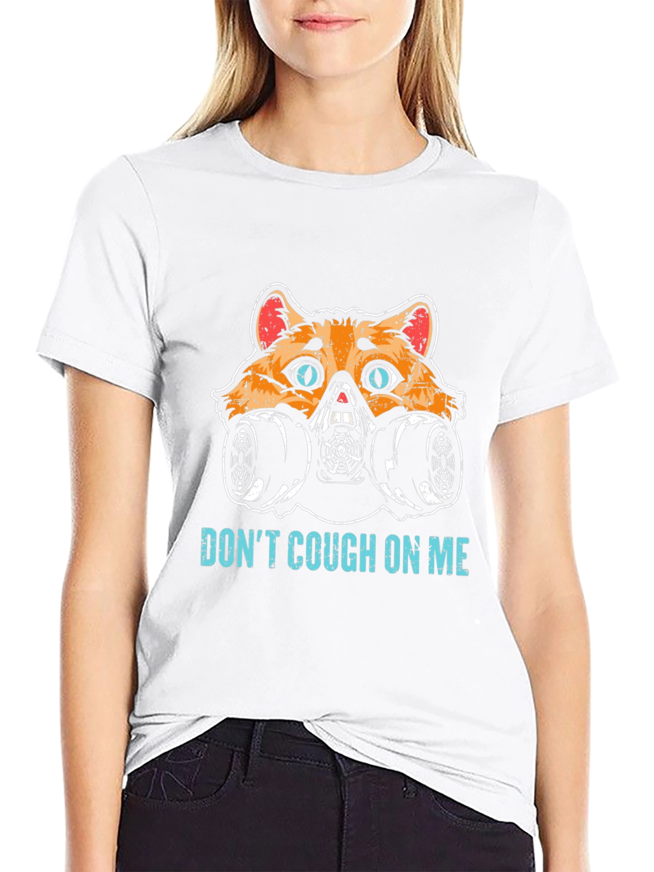 Dont Cough On Me Cat Mask T-Shirt