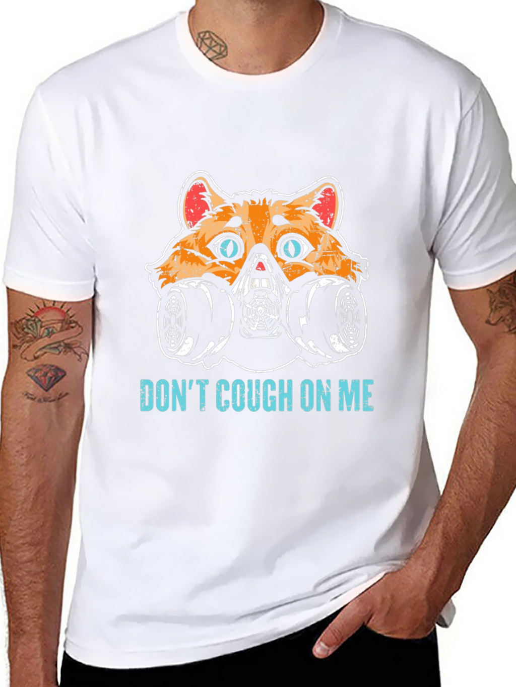 Dont Cough On Me Cat Mask T-Shirt