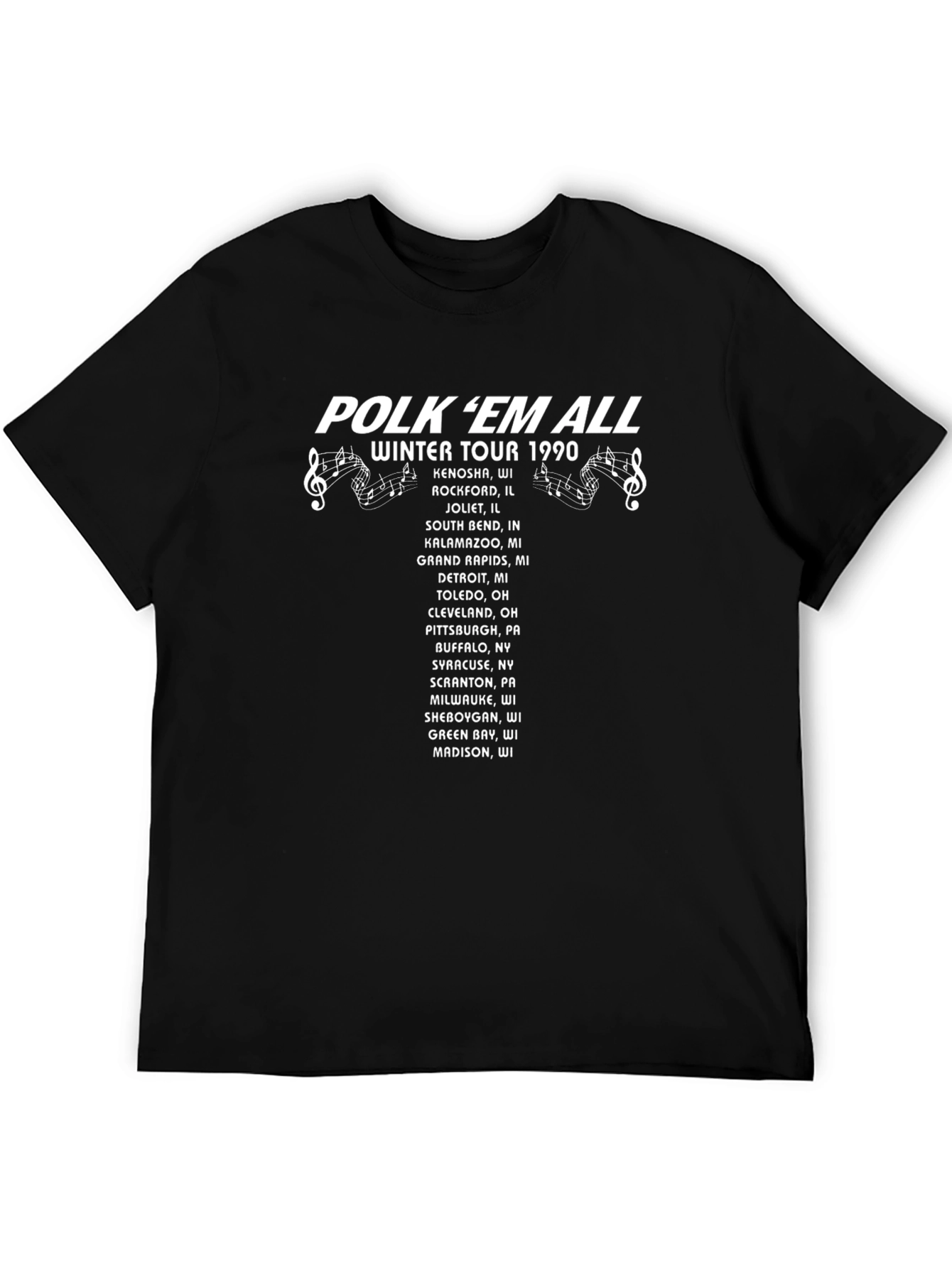 Polk Em All Winter Tour 1990 T-Shirt