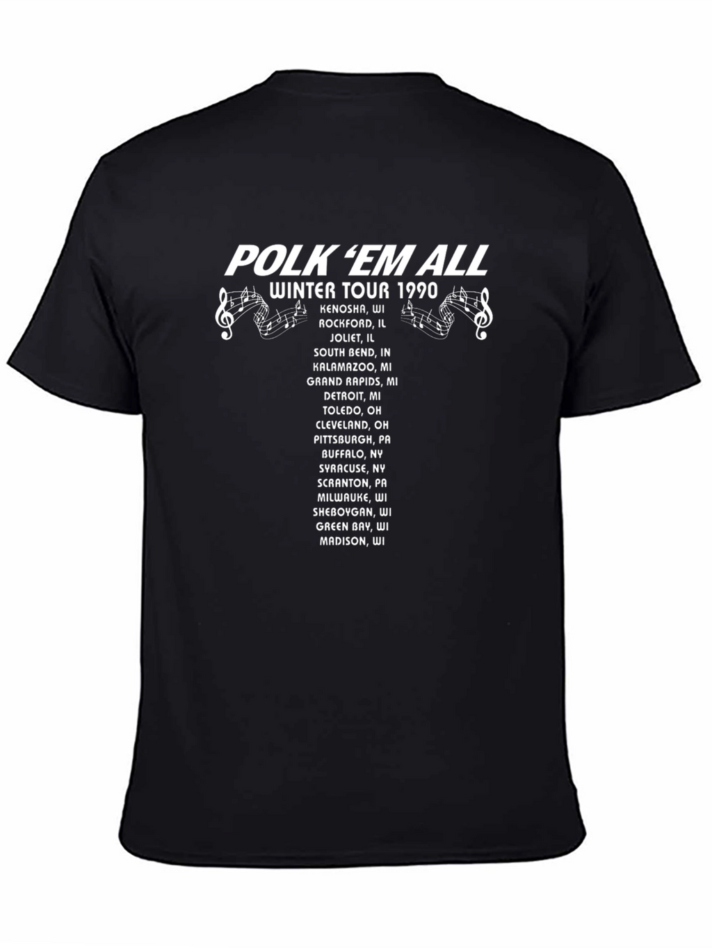 Polk Em All Winter Tour 1990 T-Shirt