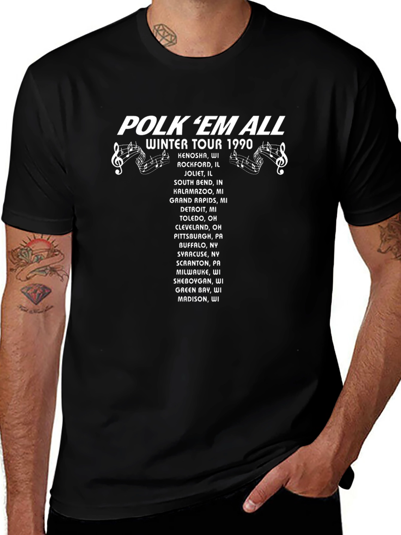 Polk Em All Winter Tour 1990 T-Shirt