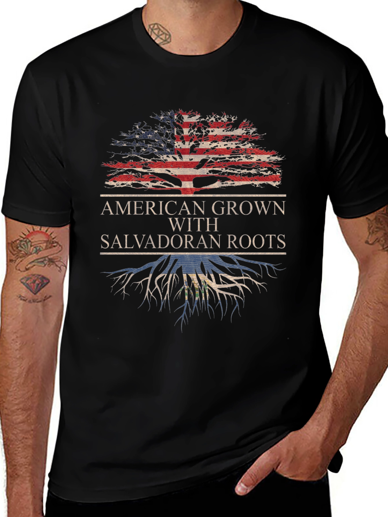 American Grown with Salvadoran Roots T-Shirt