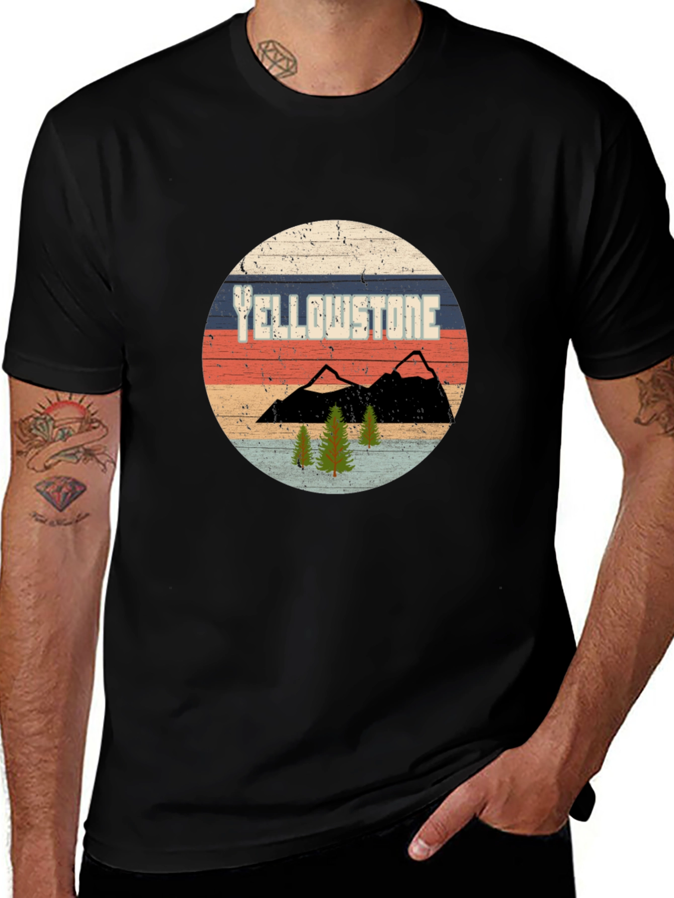 Yellowstone Retro Graphic Tee - National Park T-Shirt