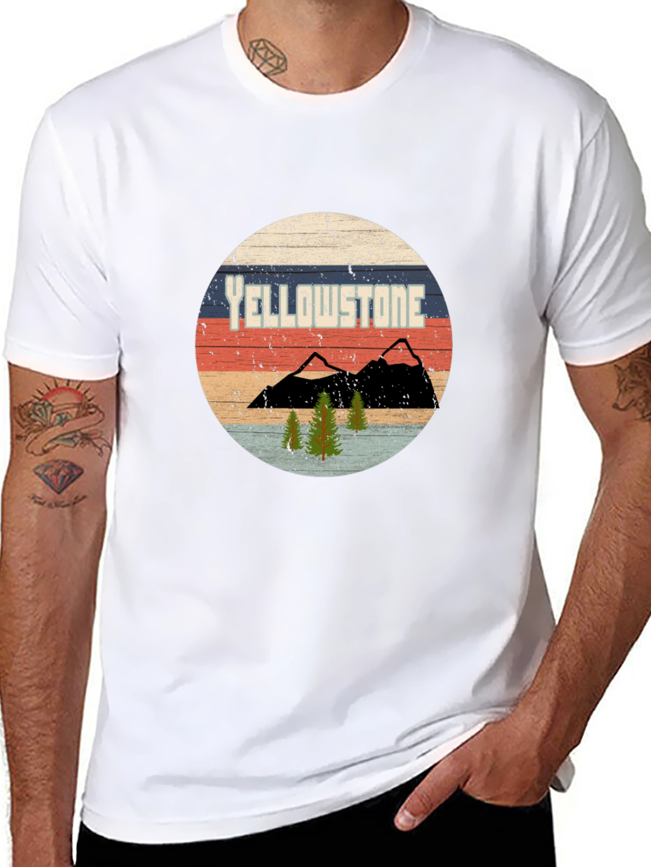 Yellowstone Retro Graphic Tee - National Park T-Shirt